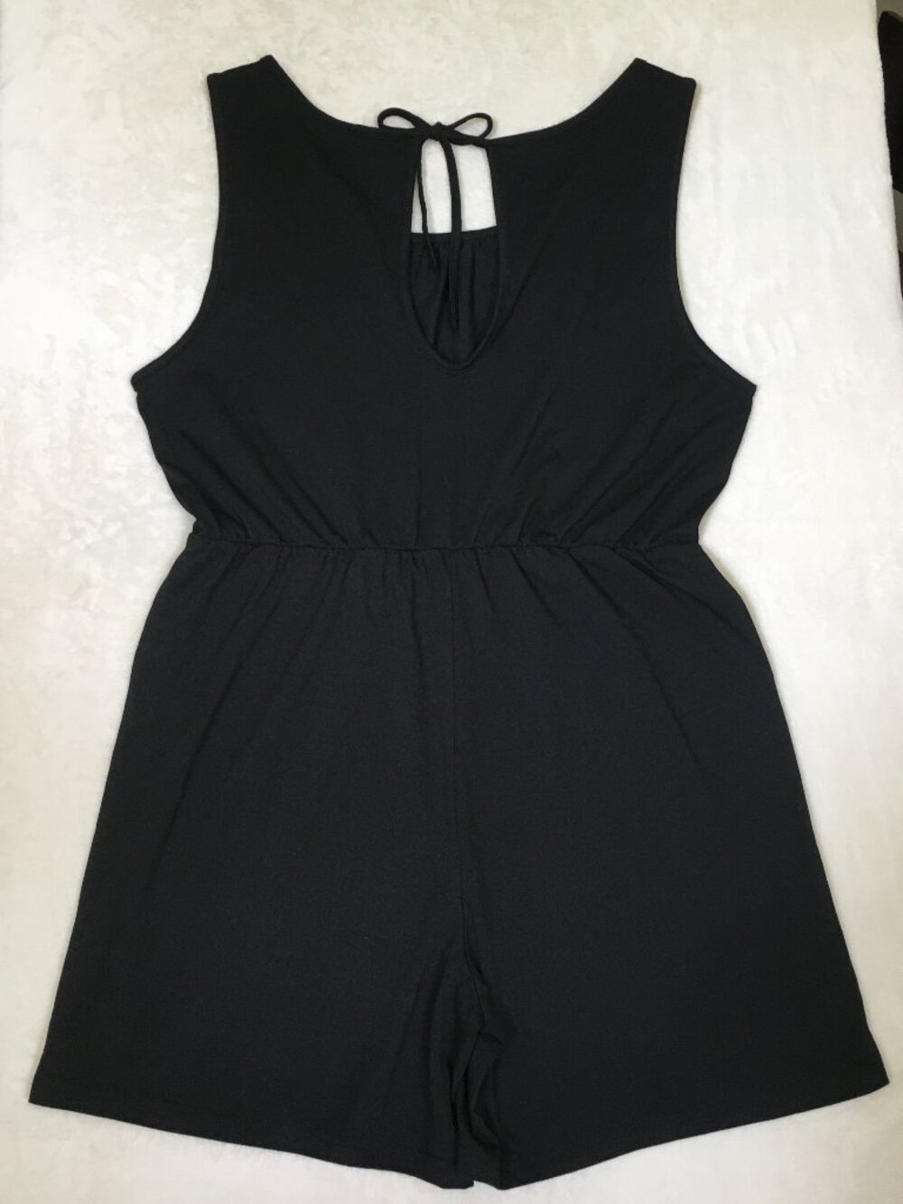 Chick Women's Black Romper With Elastic Waist Summer Trendy